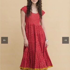 💜 Passamentrie Trade Cloth Baila Conmigo Cap Sleeve Dress - Scarlet Calico (S)